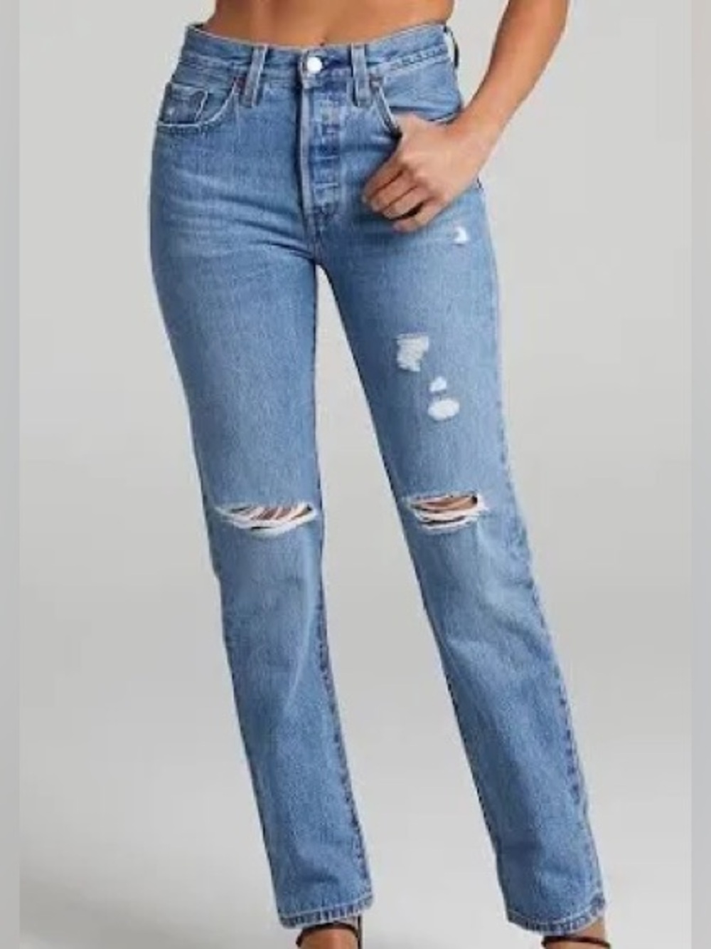 NWT Levi's 501 Big E Original Straight Leg High Rise women’s Jeans Button Fly 25